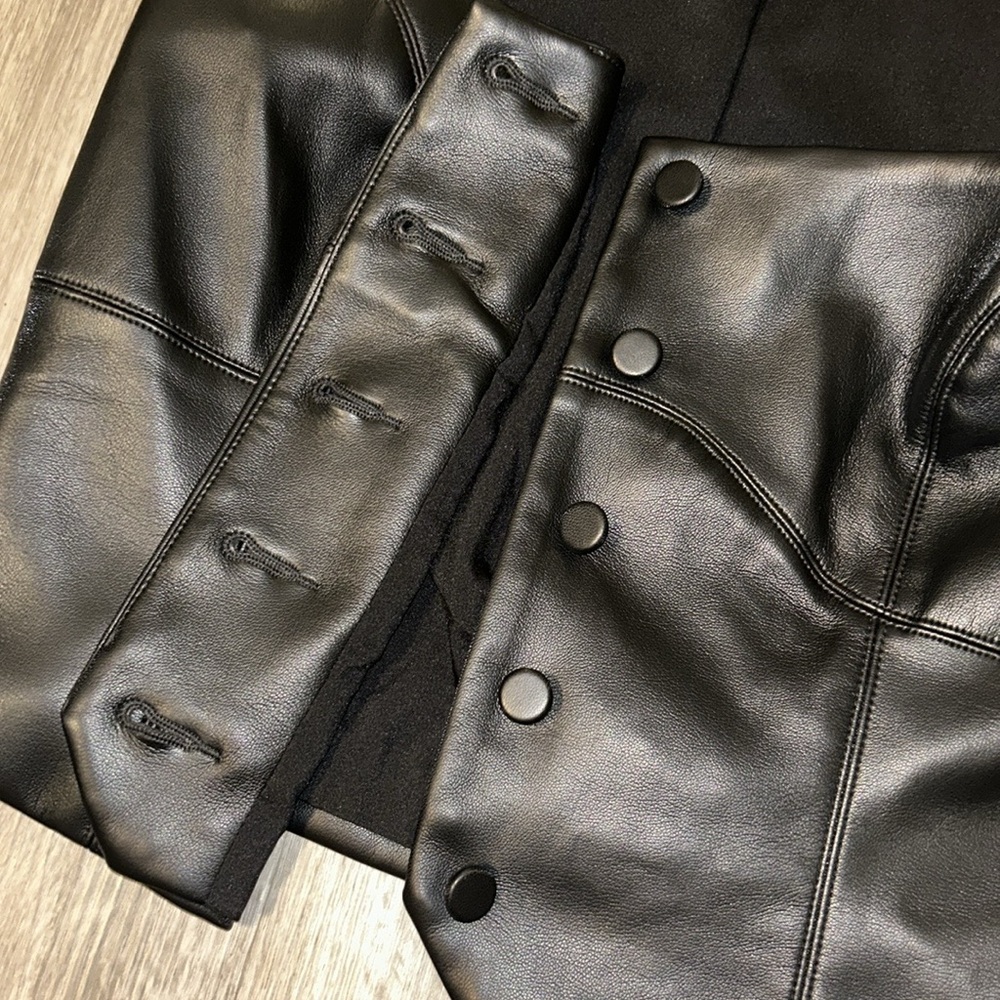 💜Firm Price💜 Bar III button up faux leather tank top - Picture 8 of 11